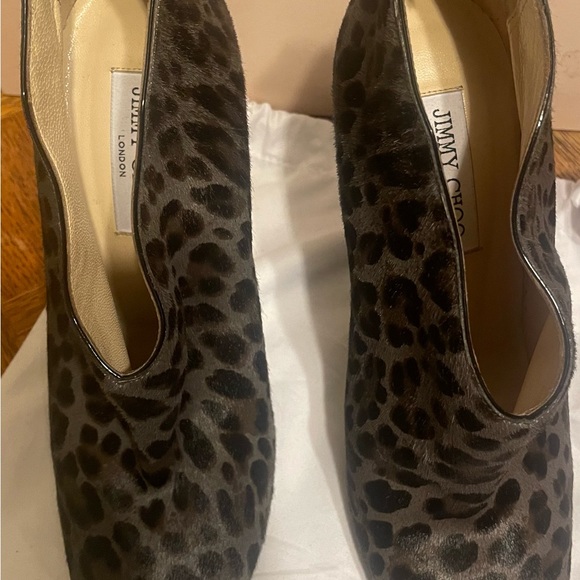 Jimmy Choo leopard print pony smoke/black size 39.5 (9.5) - Picture 11 of 16